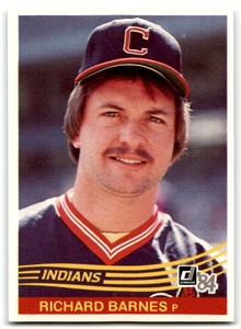 Richard Barnes 1984 Donruss RC Rookie #608 Cleveland Indians