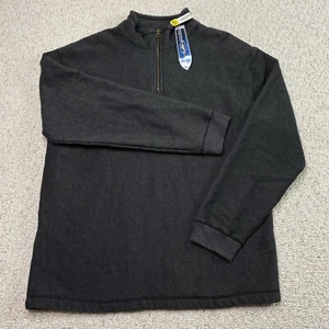 First Wave Boys Sweatshirt sz 20 Black 1/4 Zip Lightweight Stretch Casual NEW - Picture 1 of 11