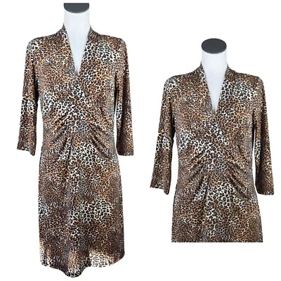 Tiana B New York Animal Print Flattering Dress Size M Casual Career Clubwear - Image 1 of 4