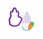 New Bunny Gnome Holding Carrot Easter Cookie Cutters Polymer Clay Fondant Cutter