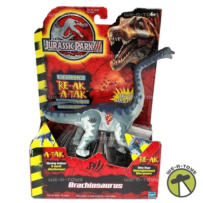 Jurassic Park Electronic Re-ak A-tak Brachiosaurus Figure 2001 Hasbro 62221 NRFP - Image 1 of 4