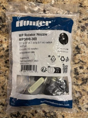 10er BEUTEL HUNTER MP3000 Rotator Bewässerungsdüse 360 Grad 22-30' grau - Bild 1 von 2