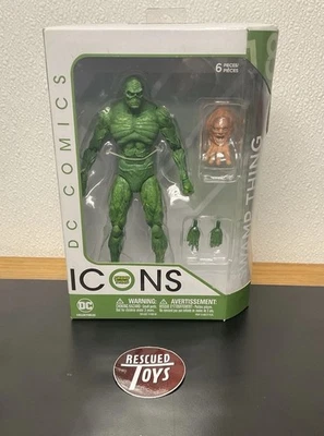 DC Collectibles DC 漫画图标沼泽物可动人偶罕见 HTF 全新 — 第 1/2 张图片