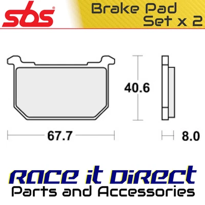 Brake Pads for KAWASAKI LTD 550 C3 1982 Front Classic Road Racing SBS - Image 1 of 4
