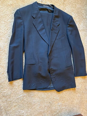 Chaqueta de traje de diseñador a rayas ligeras Armani Mani - excelente Foto 1 de 4