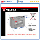 Car Battery YBX5334 Yuasa 250 830A 100Ah 5Yr WTY 303x174x222 Silver High Perf.