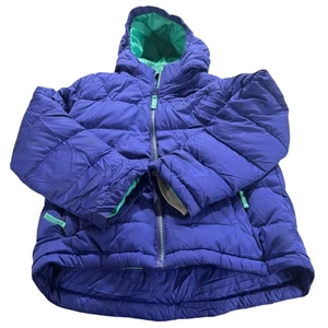 LL Bean's Down Jacket Blue with Green Interior Size S8 - Picture 1 of 8