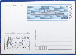 Postal Polonia #822 50 AÑOS DE ENVÍO CORREO POR MAR 1982. - Imagen 1 de 1