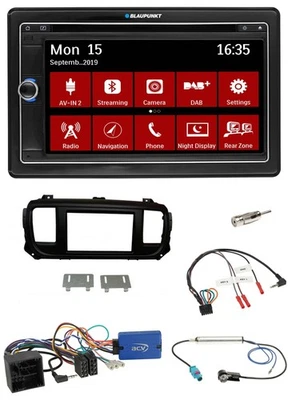Blaupunkt Bluetooth DAB 2DIN USB DVD Lenkrad Autoradio für Citroen Spacetourer J - Bild 1 von 4