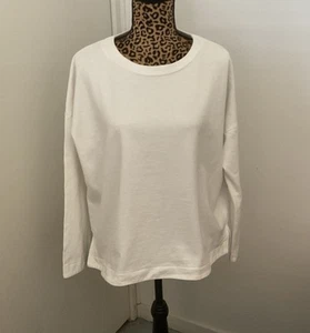 Cos White Long Sleeve Tee M - Picture 1 of 4