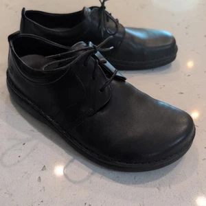FOOTPRINTS by Birkenstock taglia 43 EUR 10 US uomo pelle nera Oxford stringate - Foto 1 di 12