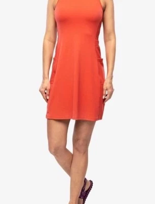 Vestido Smartwool Sin Mangas Tanque Mezcla Lana Merino Bolsillos Espalda Abiertos Coral Grande Foto 1 de 4