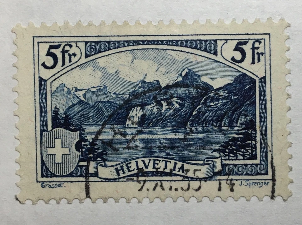 Suiza 1931 vista montaña usado Foto 1 de 1
