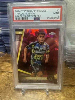 2024 Topps Sapphire MLS Image Variation Red /5 PSA 9 - Thiago Almada - Image 1 of 3
