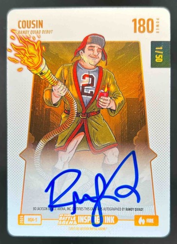 2026 Bo Jackson Battle Arena Cousin Randy Quiad Fire Inspire Ink Auto #1/50