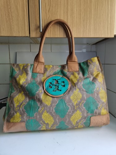TORY BURCH BORSA TOTE DONNA DESIGNER STAMPA SERPENTE EXTRA LARGE TELA RIVESTITA TOTE