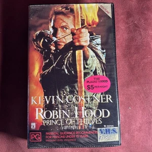 Robin Hood Prince Of Thieves (VHS, Ex Rental, Clamshell, 1991) - Free Shipping! - Picture 1 of 4