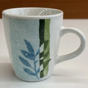 Royal Norfolk Coffee Mug Blue Green Leaves 12oz Coffee Cup Tea Cup - Picture 1 of 6