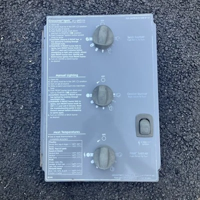 Weber Genesis Platinum Grill Side Panel 3 Burner Control Panel w/Knobs - Image 1 of 3