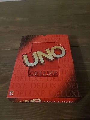 UNO DELUXE Edition 2001 Mattel Card Game~Box Sealed~ Cards~Family~Complete - Image 1 of 4