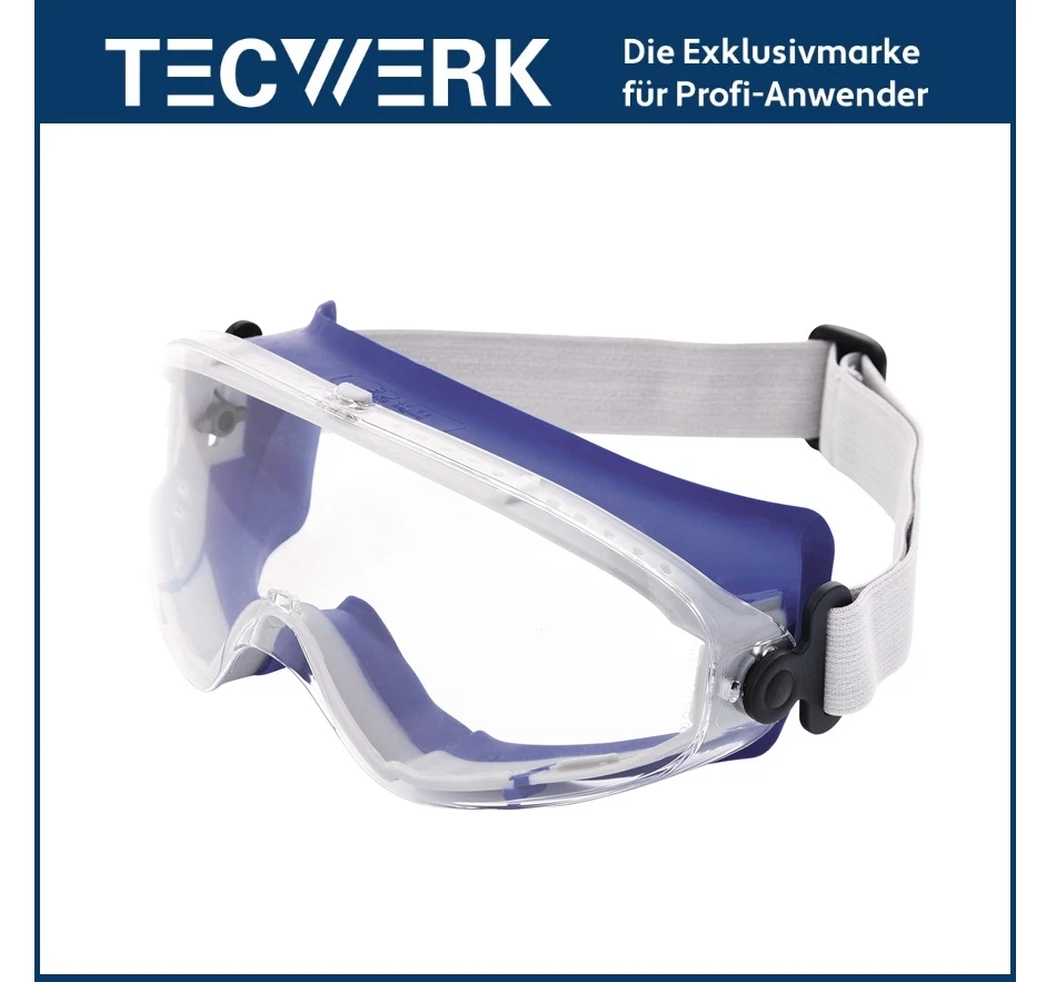 TECWERK Vollsichtschutzbrille DAYLIGHT TOP geeignet für Brillenträger EN 166
