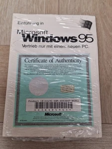 Microsoft Windows 95 Deutsch / German - License, CD (Unused!) *no vendor* - Bild 1 von 2
