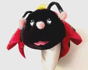 SOMBRERO SEÑORA BUG, ROJO Y NEGRO CON RIBETE DORADO, ADULTO O/S - Imagen 1 de 5