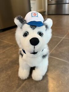 Vintage Husky Energy Gas Plush Dog with Baseball Cap Mascot stuffed animal