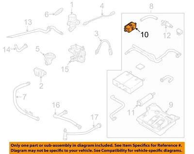 Ford OEM 03-11 Crown Victoria componentes de emisiones-separador XF2Z9B328AA Foto 1 de 2