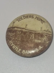 Rare WWI Australia SA Soldier's Home Myrtle Bank 1919 Photo Pinback - Picture 1 of 2