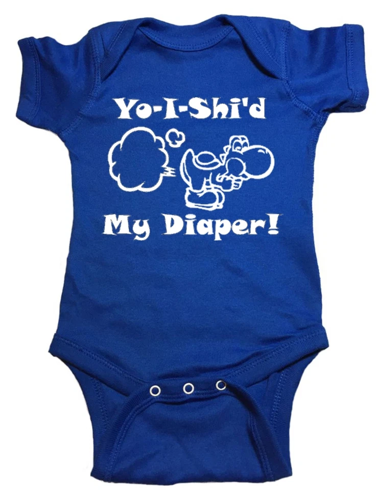 Nintendo Yoshi One Piece "¡Yo-I-Shi'd My Diaper!" Body bebé Foto 1 de 1
