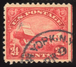 #2 C6 1923 Airmail De Havilland Biplane Stamp Cancelled Used CV $30 - Picture 1 of 2