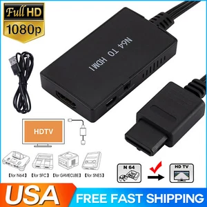 HDMI Adapter Converter Cable 1080P For Nintendo 64/SNES/SFC Gamecube Console - Picture 1 of 12