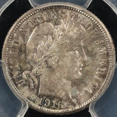 1916 10c Barber Dime PCGS MS 65  - Image 1 of 4
