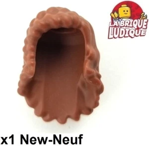 Lego 1x Minifig cheveux coiffure hair long wavy ondulé marron/rd brown 35620 NEW - Foto 1 di 1