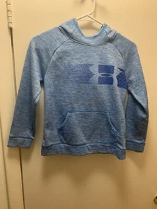 Under Armour Boys' Blue Hoodie Size Medium Performance Fleece Pullover - Picture 1 of 3