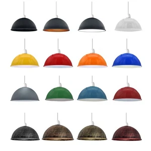 Metal Pendant Lampshade Dome/Cone/Bowl Shape Easy Fit Modern Ceiling Light Shade - Bild 1 von 101