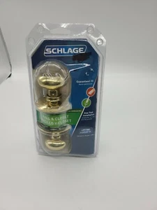 Perilla de puerta de níquel satinado Schlage Plymouth pasillo y armario F10VPLY619 totalmente nueva - Imagen 1 de 4