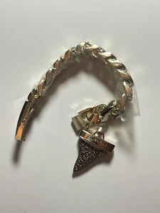 Authentisches GIVENCHY Haizahn Kubanische Gliederkette Armband 7 Zoll Neu mit Box - Bild 1 von 3