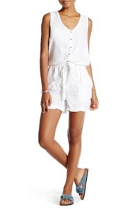 Pete & Greta Johnny Was Loreta Romper Large Sleeveless Racerback White $214 - Picture 1 of 12
