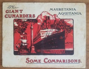 AQUITANIA & MAURETANIA (Cunard) Brochure with Illustrations - Picture 1 of 6