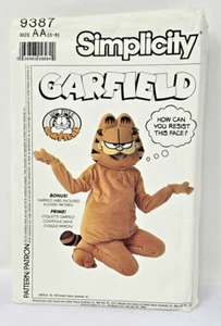 '78 Simplicity Garfield Child Costume Pattern #9387 Size 3-6 w Bonus Label UNCUT - Picture 1 of 11