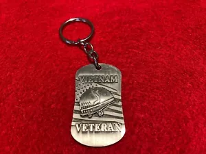 Vietnam Veteran Shields Of Strength Dog Tag Key Ring - Picture 1 of 2