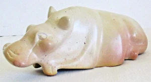 Stone Hippopotamus Sculpture / Paper Weight 71/2” Inches Long - Picture 1 of 9