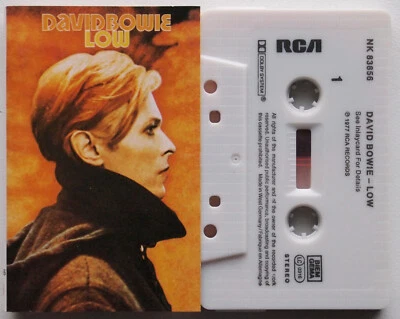 DAVID BOWIE - LOW (RCA NK83856) 1980s EUROPE CASSETTE TAPE REISSUE RIDGED SHELL - Image 1 of 3
