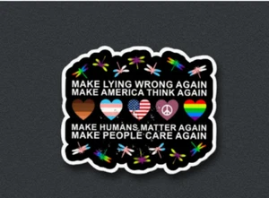 Make Lying Wrong Again Vinyl Sticker – Political Die Cut Decal 3.3 - Picture 1 of 4