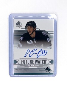 2014-15 SP Authentic Future Watch Melker Karlsson Auto /999 San Jose Sharks
