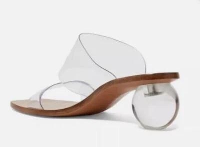 Women's Slippers Clear Transparent Mid Ball Heel Summer Slide Shoes Mules 2024 - Image 1 of 4