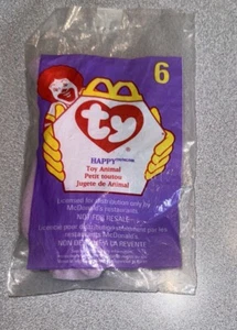 TY Teenie Beanie Baby - HAPPY #6 McDonald's Happy Meal Toy 1998 Vintage - Picture 1 of 2