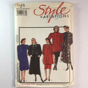 Style 1146 Maternity Dress Tunic Skirt Tie Button Retro Ladies New Uncut Pattern - Picture 1 of 12
